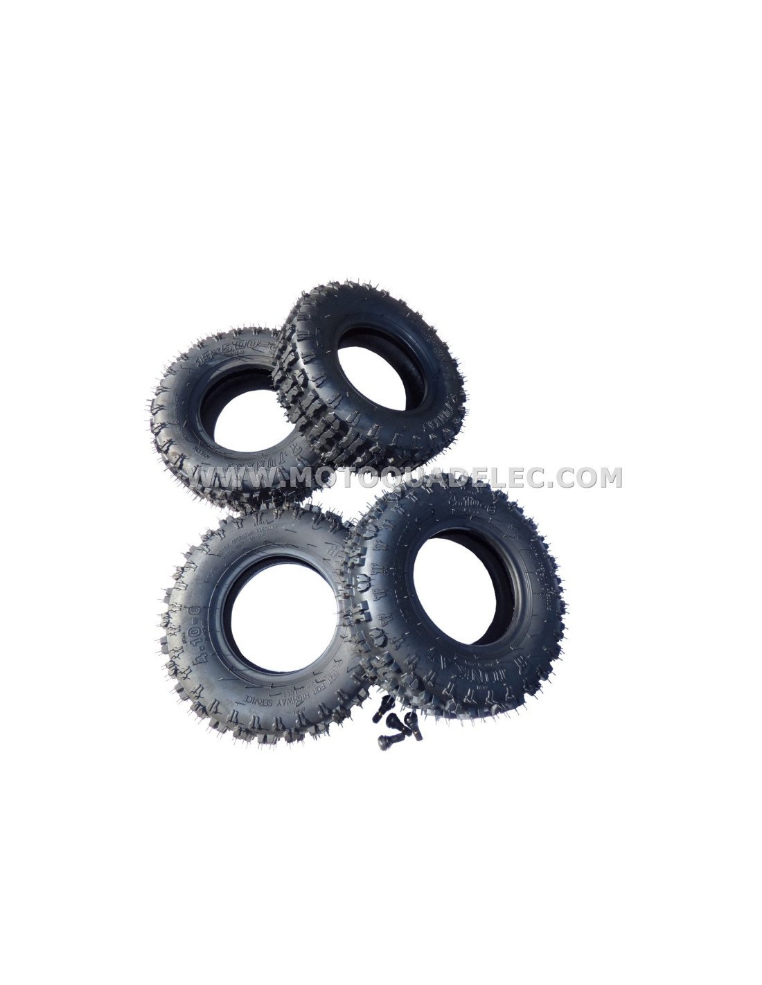 PACK 4 PNEUS 6 POUCES TUBELESS MINI QUAD